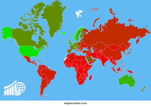 Mapa de PIB per cápita 2026
